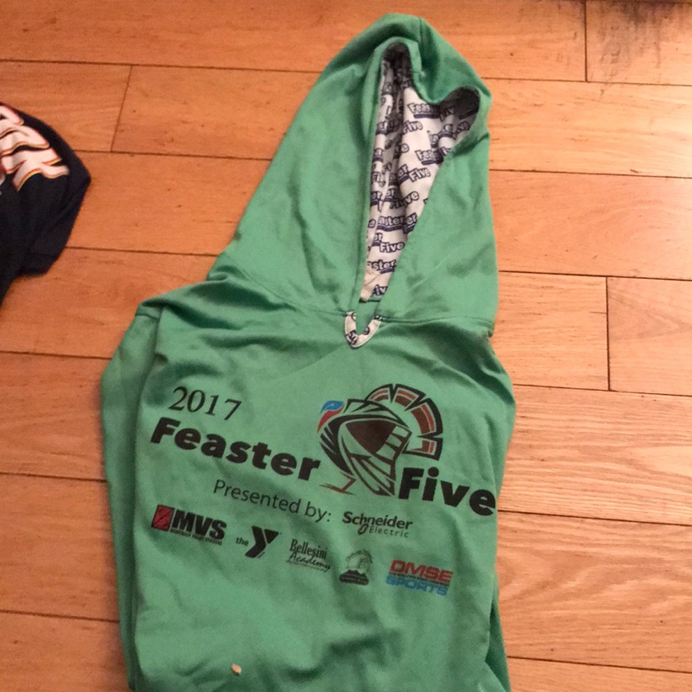 Lime green running shirt hoodie